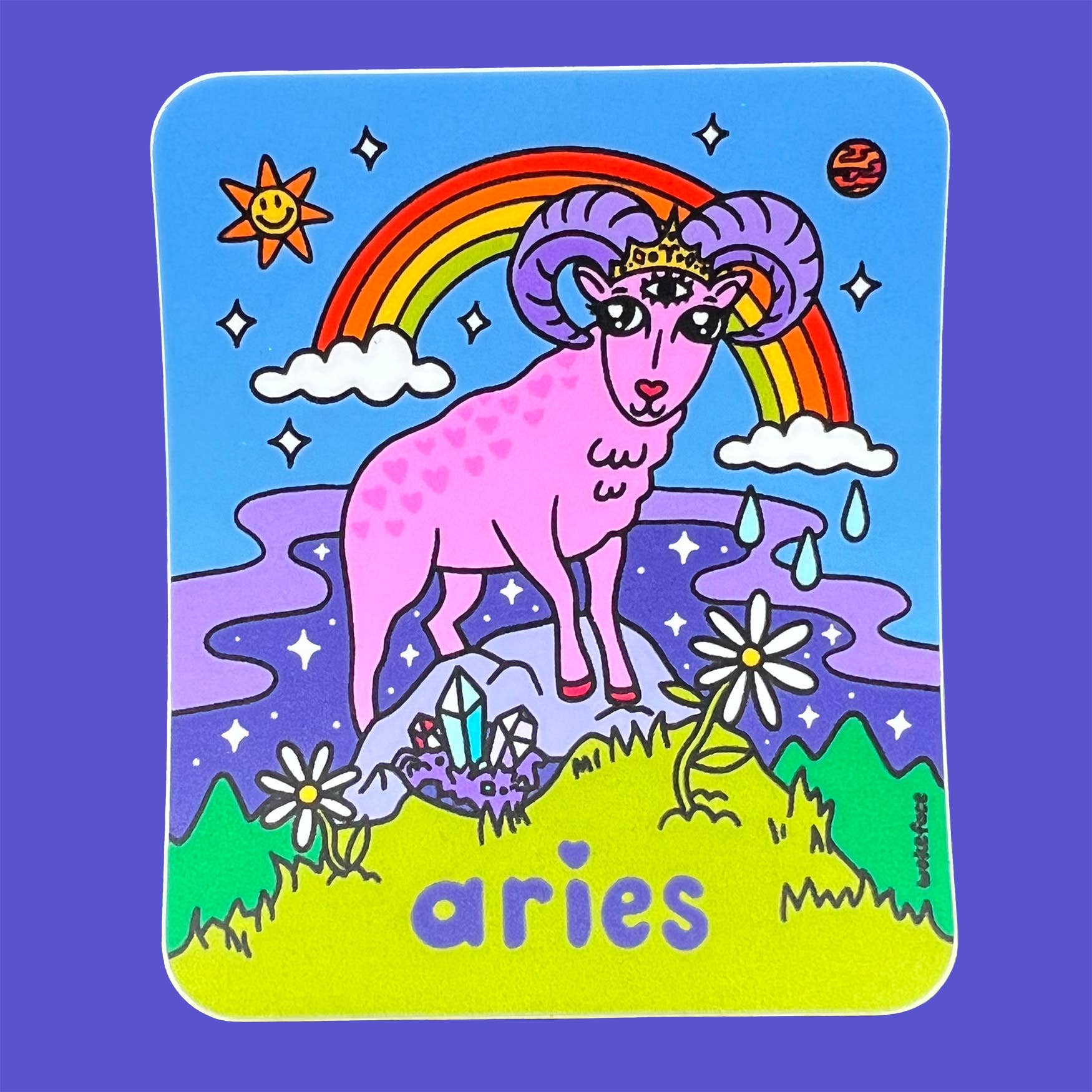 Wokeface Aries Zodiac Vinyl Sticker