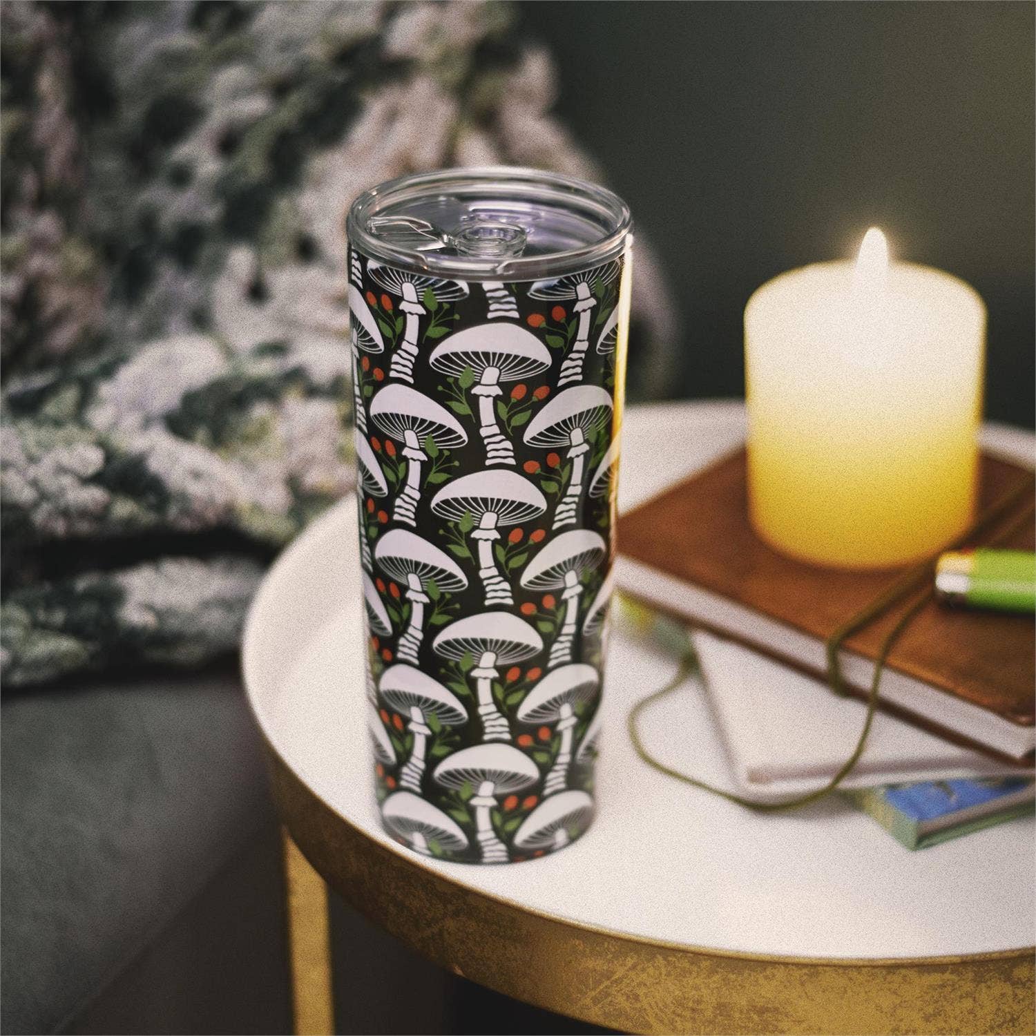 Mushrooms 20 oz Insulated Stainless Steel Coffee Tumbler