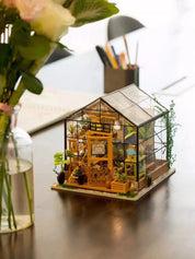 Book Nook DIY Miniature Kit – Cozy Greenhouse Retreat