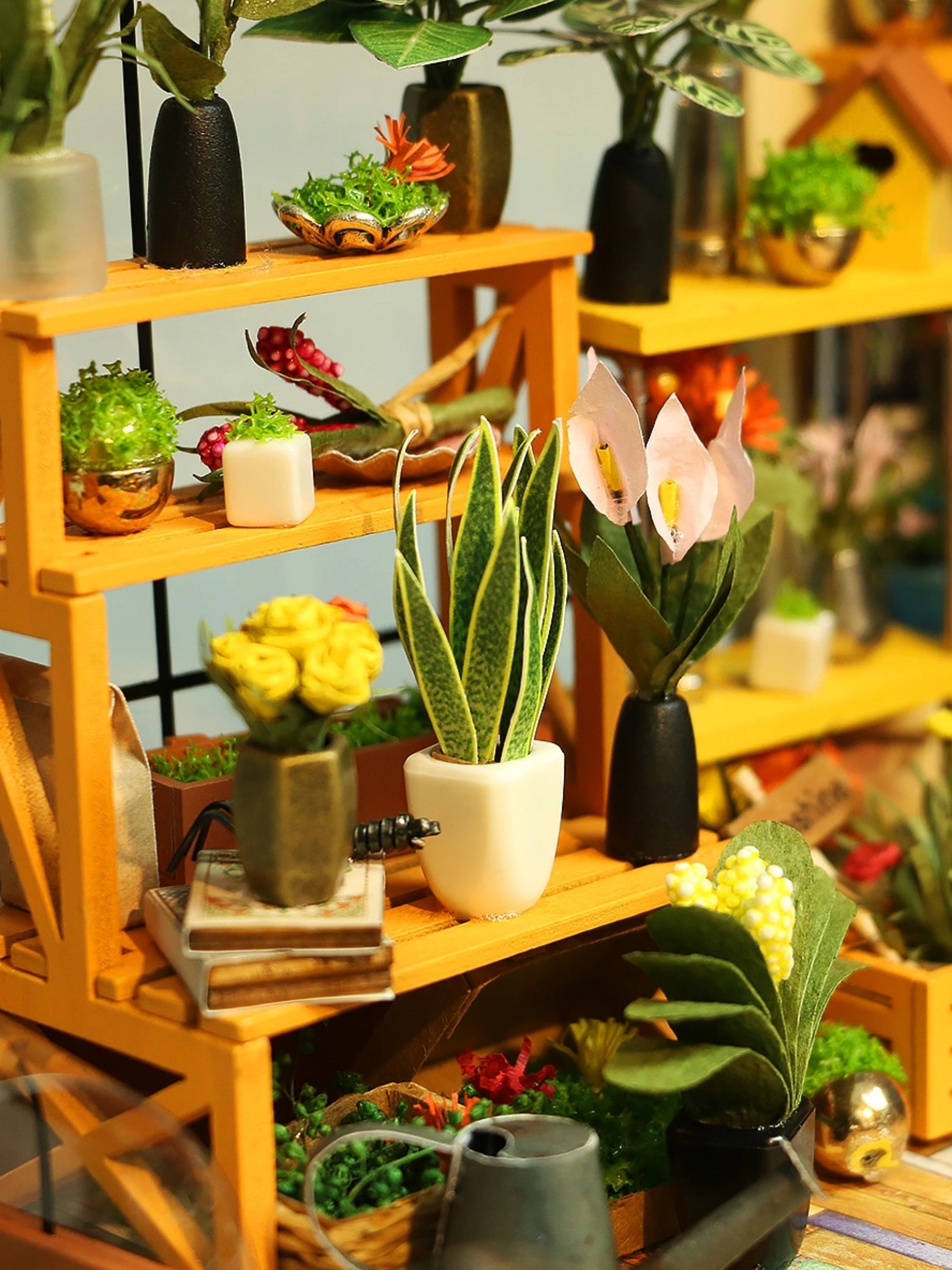 Book Nook DIY Miniature Kit – Cozy Greenhouse Retreat