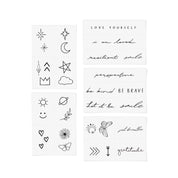 Forever Favorites Hand-Drawn Temporary Tattoo Pack