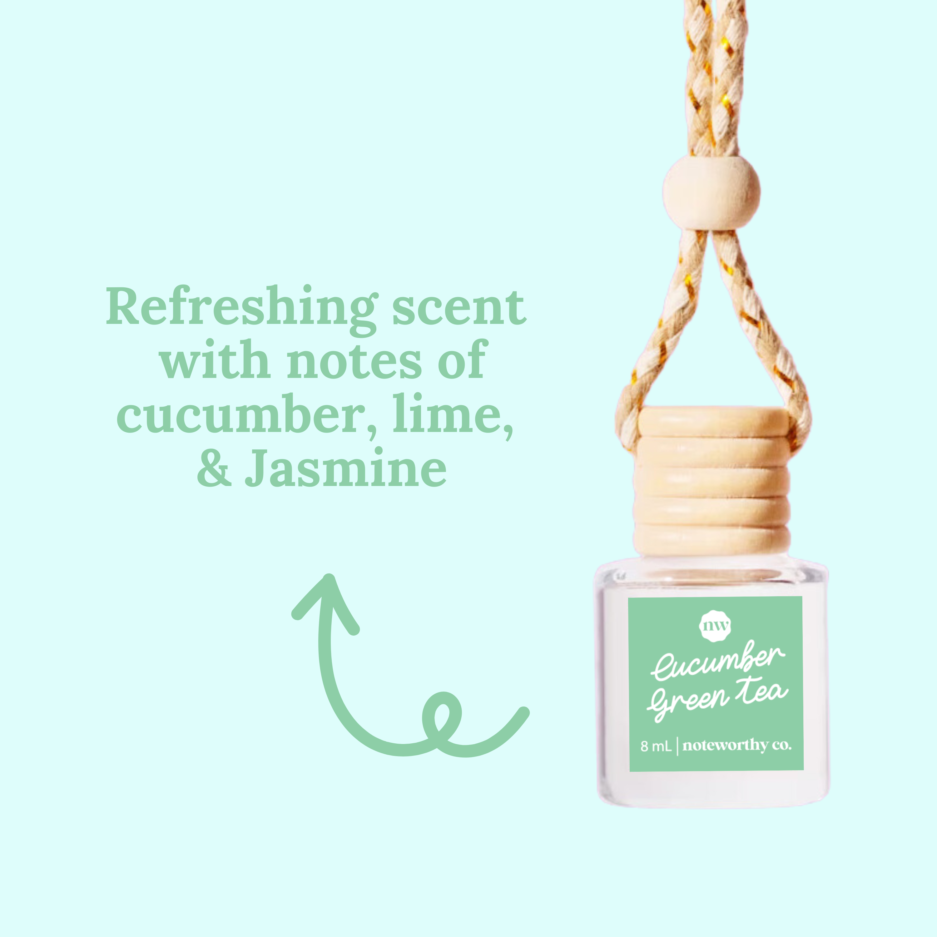 Hanging Essential Oil Diffuser – Cucumber Green Tea