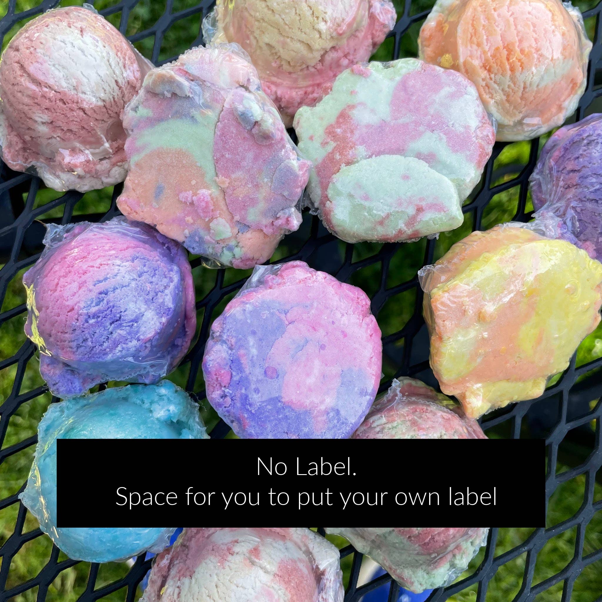 Rainbow Sherbet Ice Cream Scoop Solid Bubble Bath