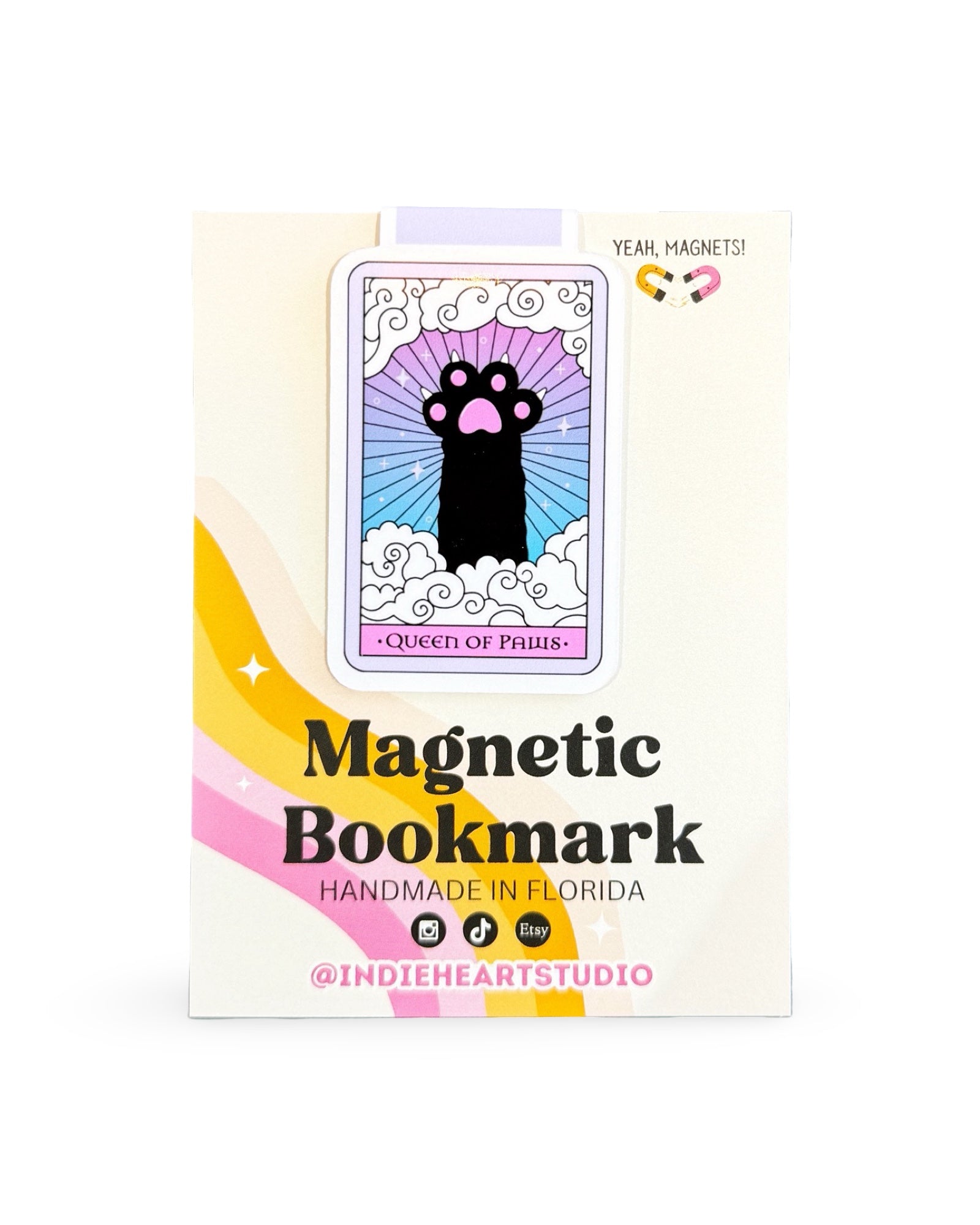Queen Of Paws Tarot Magnetic Bookmark