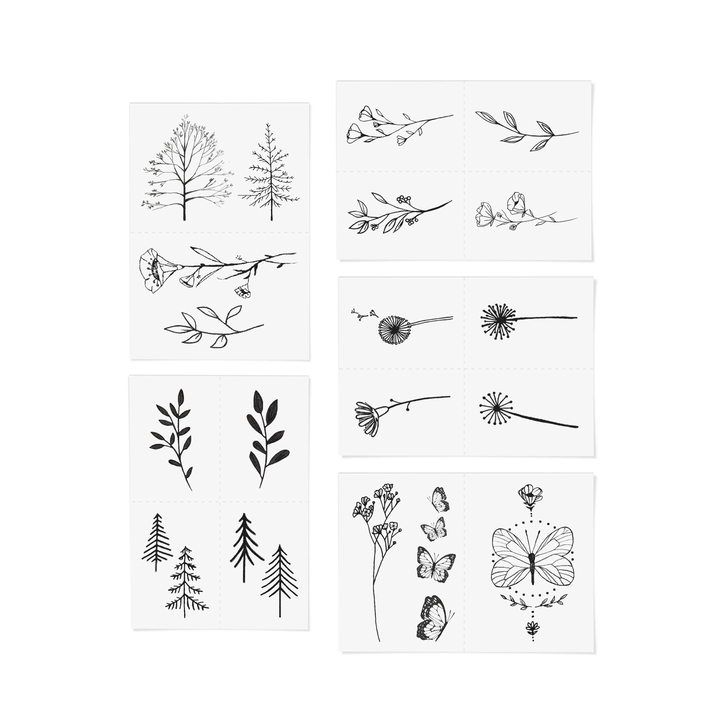 Wild Thing Hand-Drawn Temporary Tattoo Pack