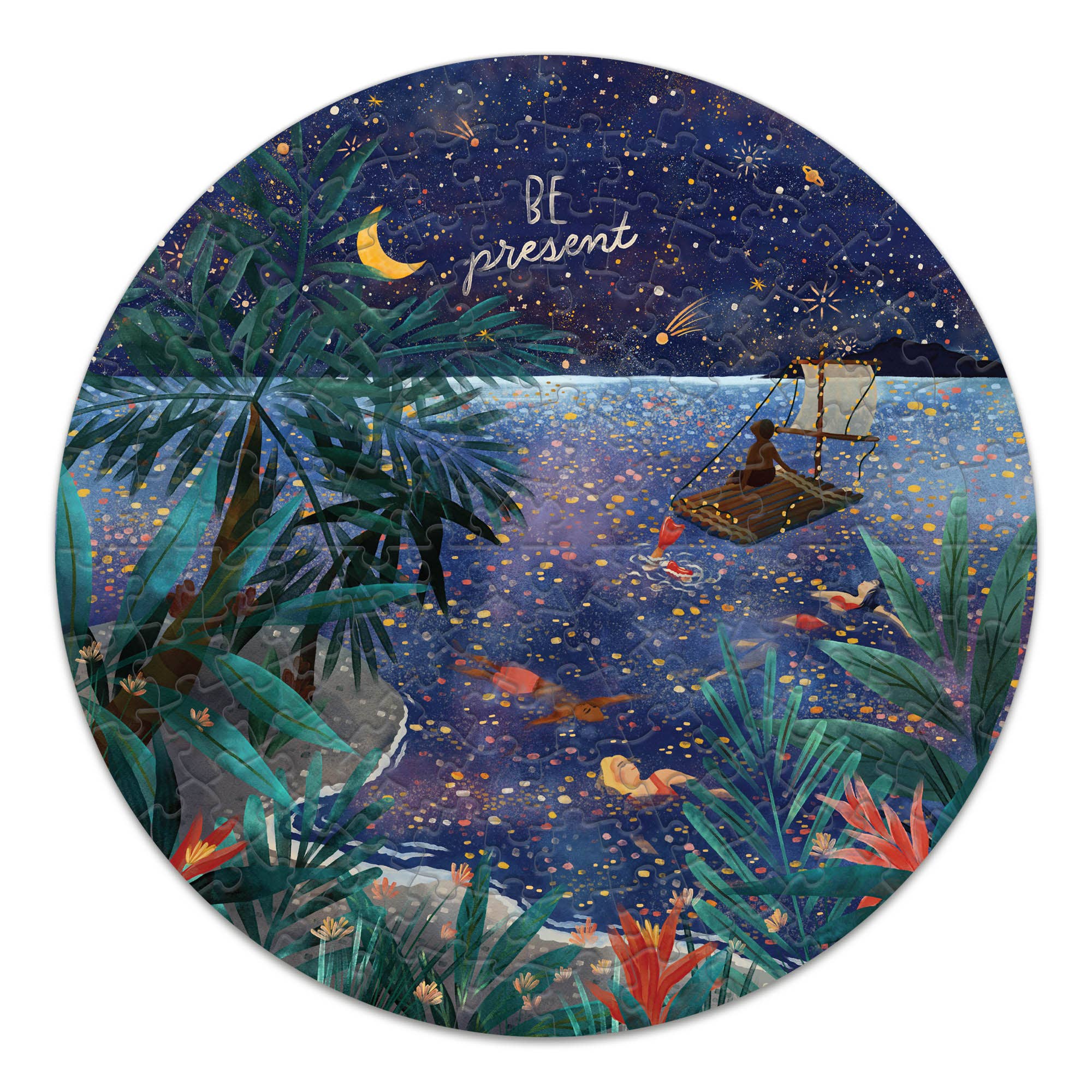 Be Present – Round Jigsaw Puzzle