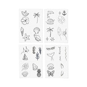 Paradise Hand-Drawn Temporary Tattoo z