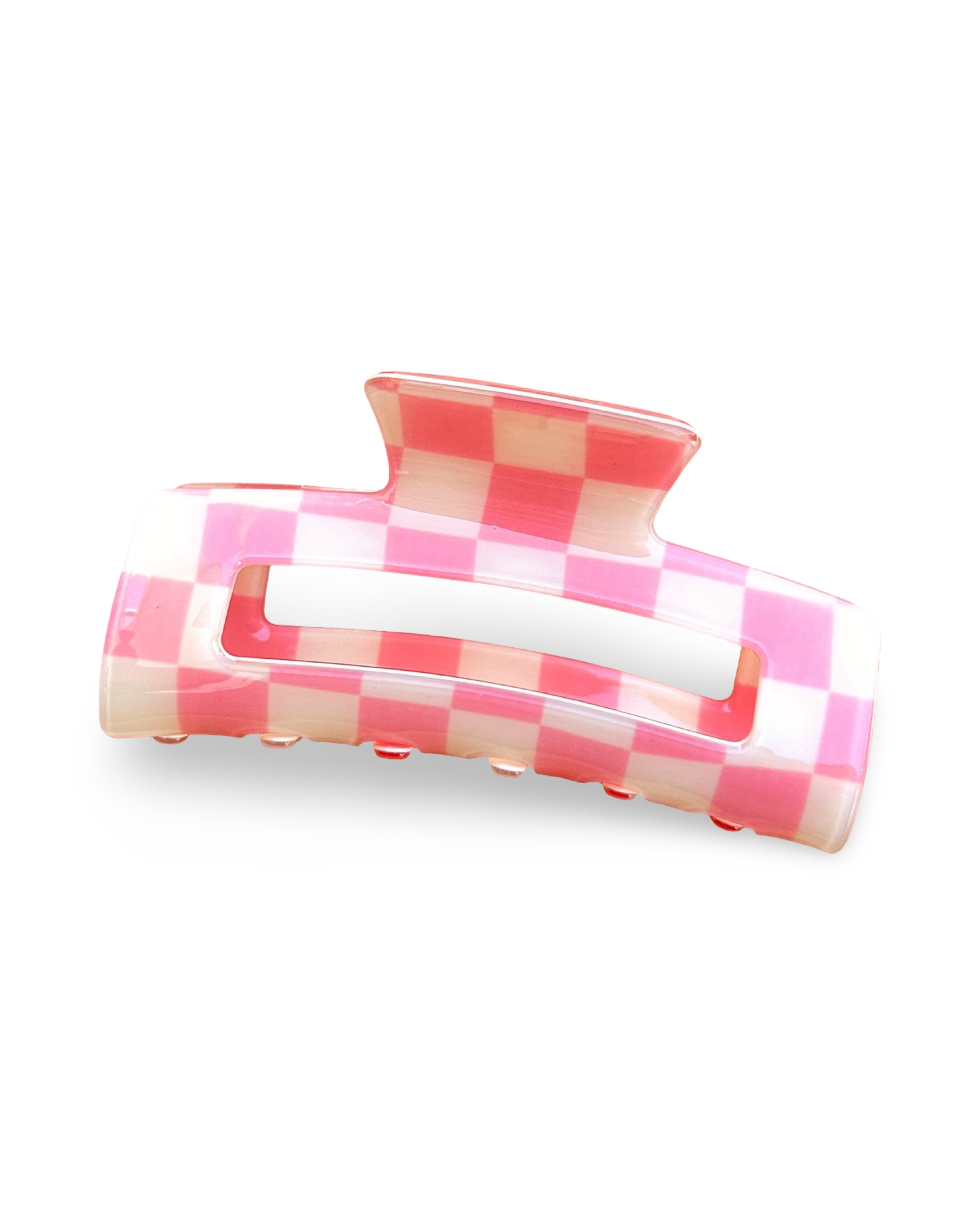 Checkered Hair Claw Clip