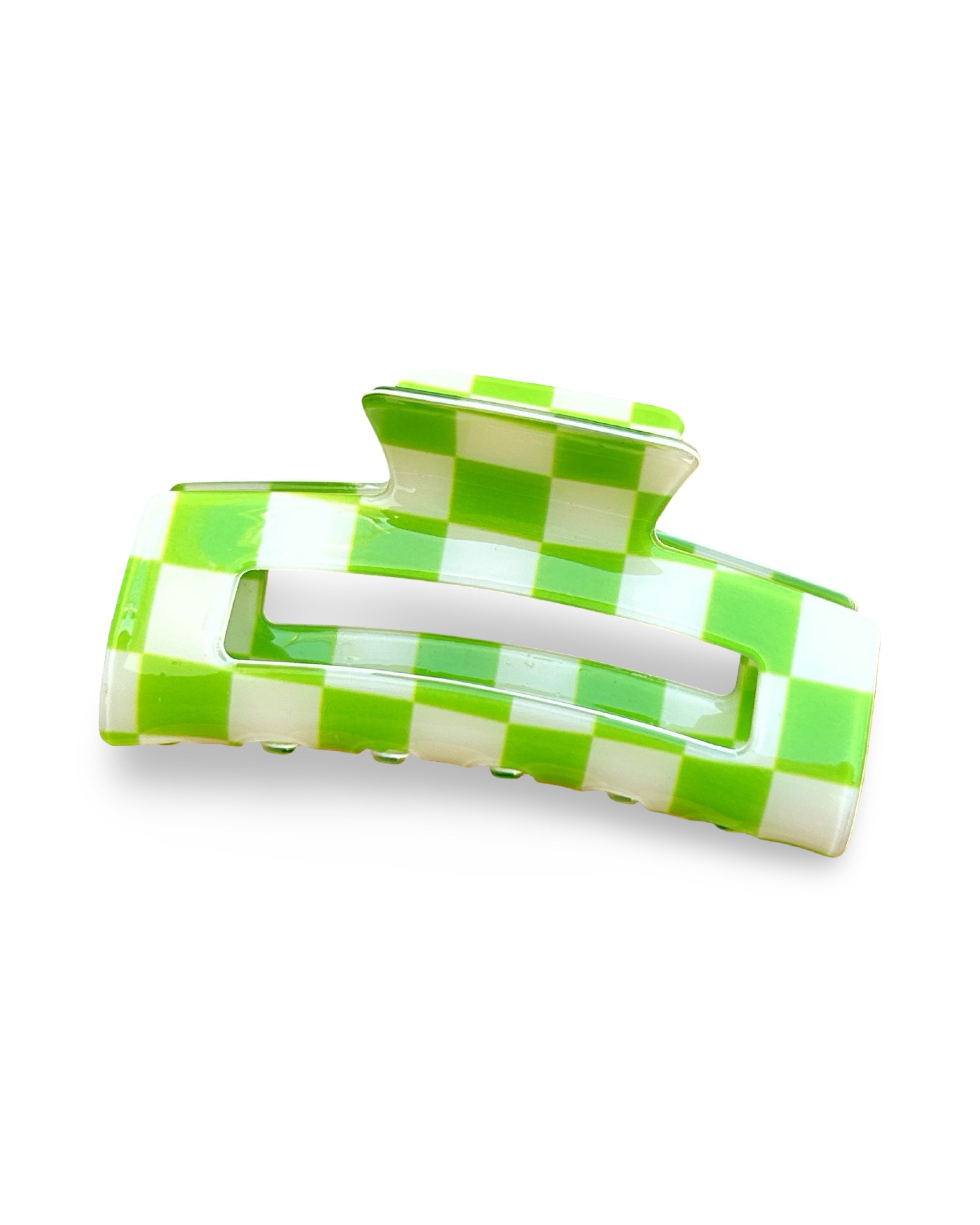Checkered Hair Claw Clip