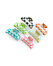 Checkered Hair Claw Clip