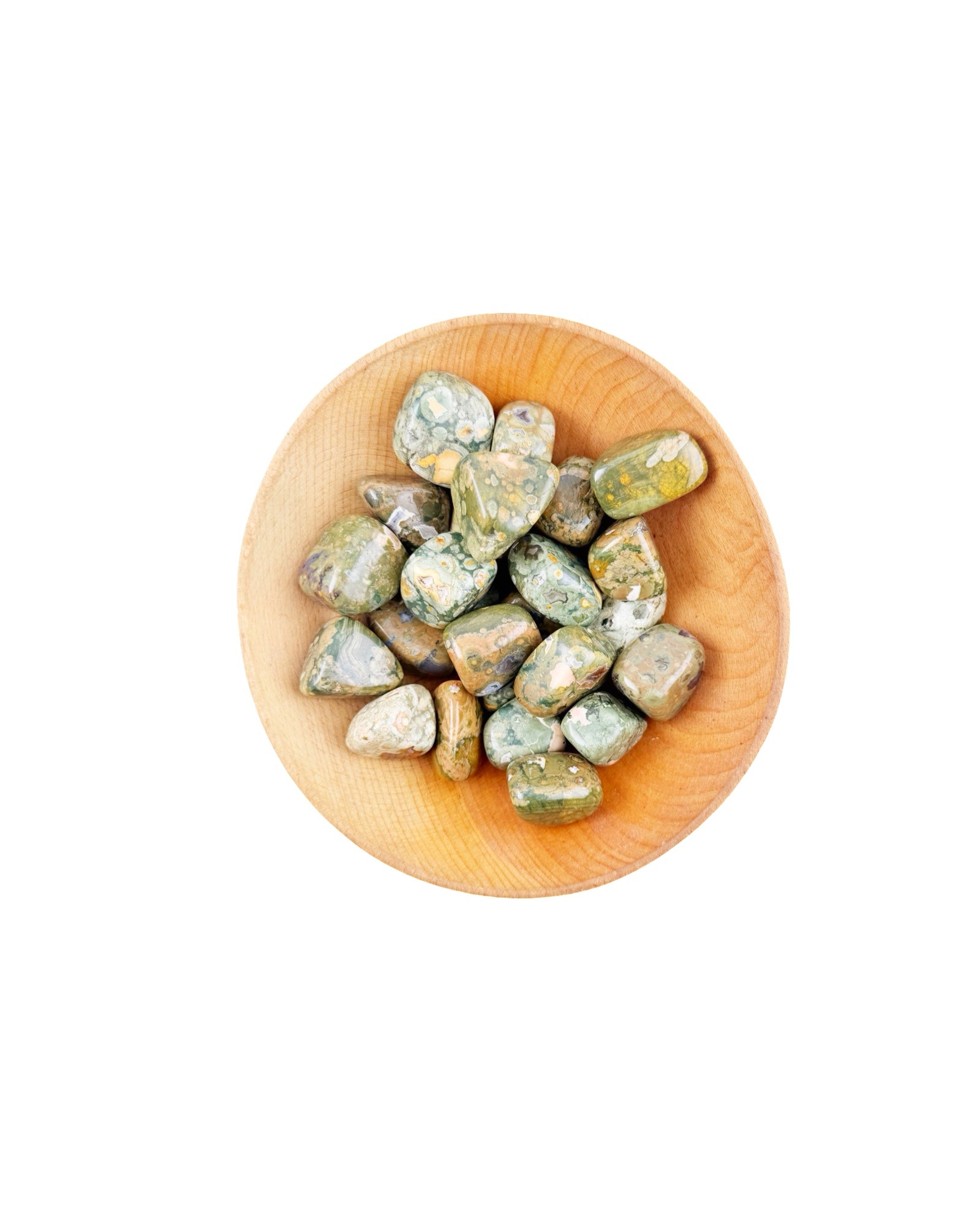 Green Rhyolite (Rainforest Jasper) Tumbled Stone