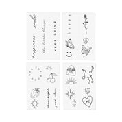 Feel Good Hand-Drawn Temporary Tattoo Pack