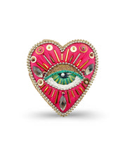 Celestial Eye Heart Brooch/Necklace – Handmade in Sarasota & Peru