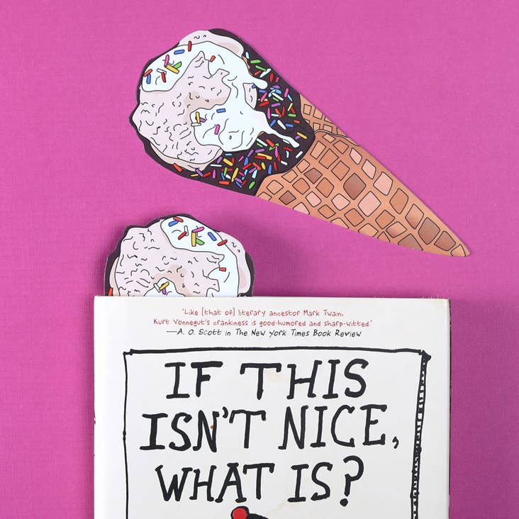 Ice Cream Cone Die Cut Bookmark