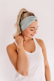 Lilac Market Headband: Heather Sage (Non-Slip, Ultra-Soft, 3-in-1 Twist Style)