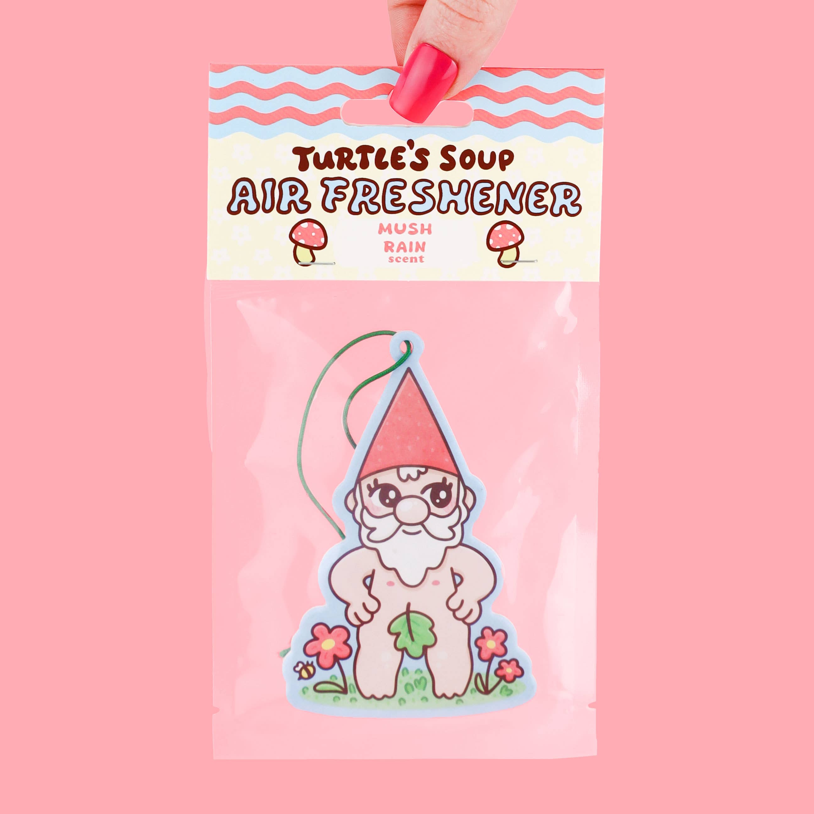 Naked Gnome Woodland Funny Scented Car Air Freshener