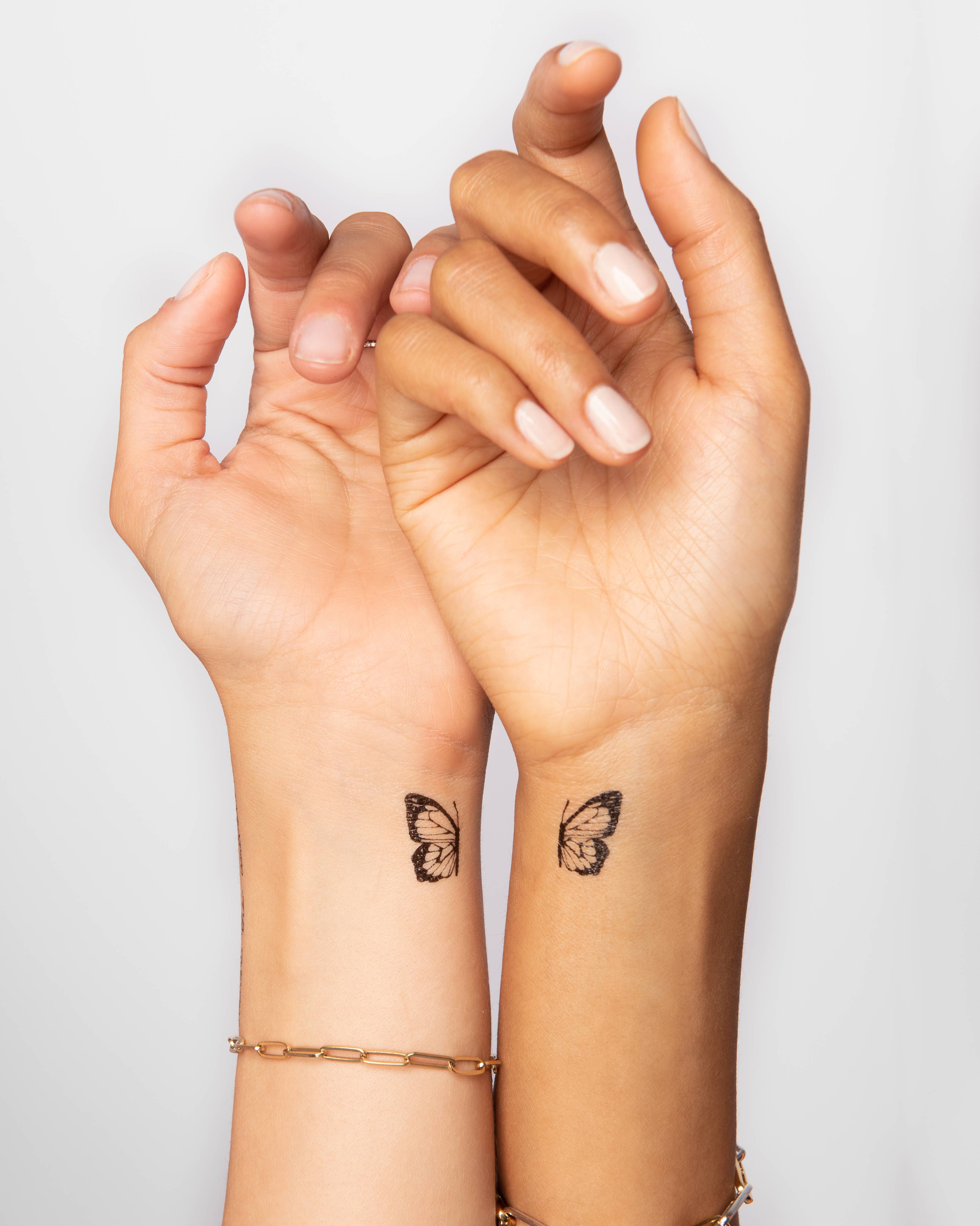 Butterfly Dreams Hand-Drawn Temporary Tattoo Pack