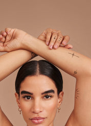 Linear Hand-Drawn Temporary Tattoo Pack