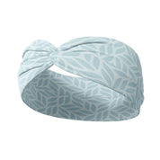 Lilac Market Headband: Kamari Beach on Light Blue (Non-Slip, Ultra-Soft, 3-in-1 Twist Style)