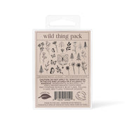 Wild Thing Hand-Drawn Temporary Tattoo Pack