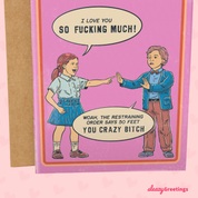The Restraining Order Says 50 Feet 70's Vintage Card