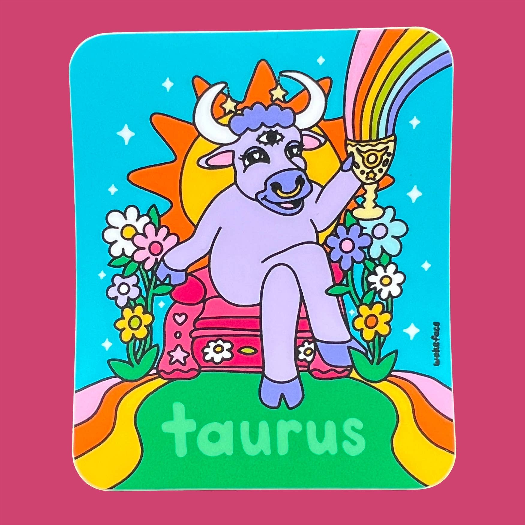 Wokeface Taurus Zodiac Vinyl Sticker