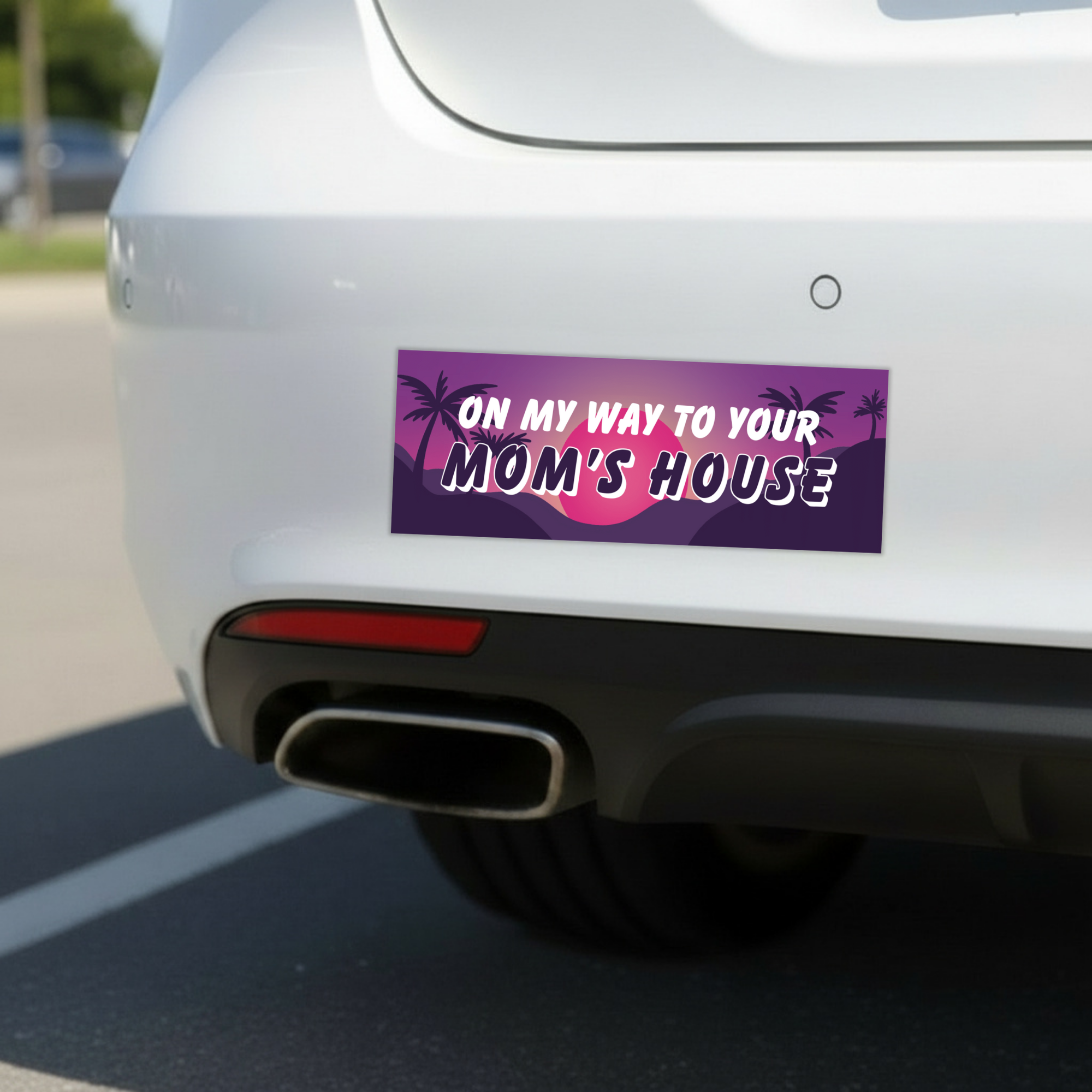 On My Way To Your Mom's House Bumper Magnet