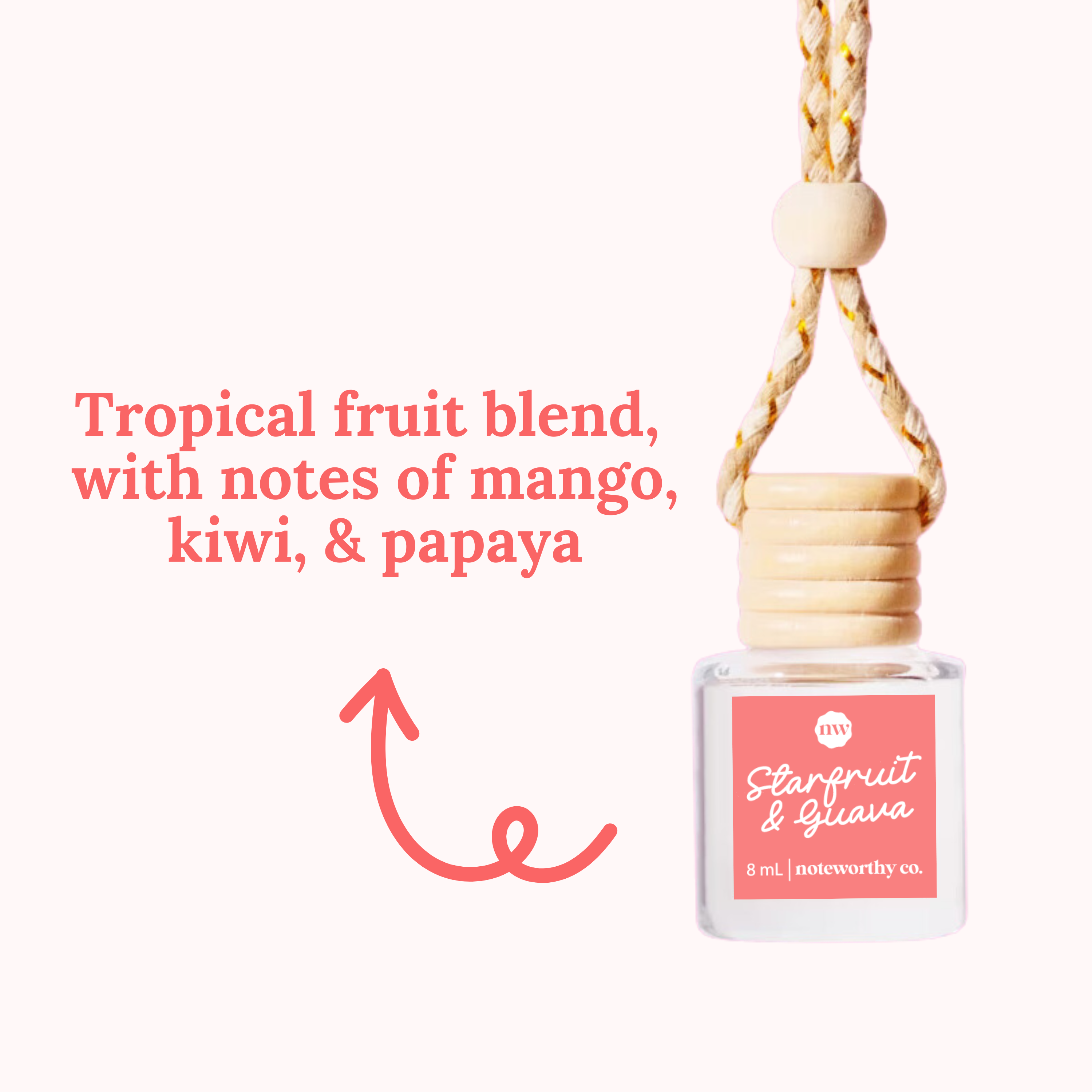 Hanging Essential Oil Diffuser - Starfruit & Guava