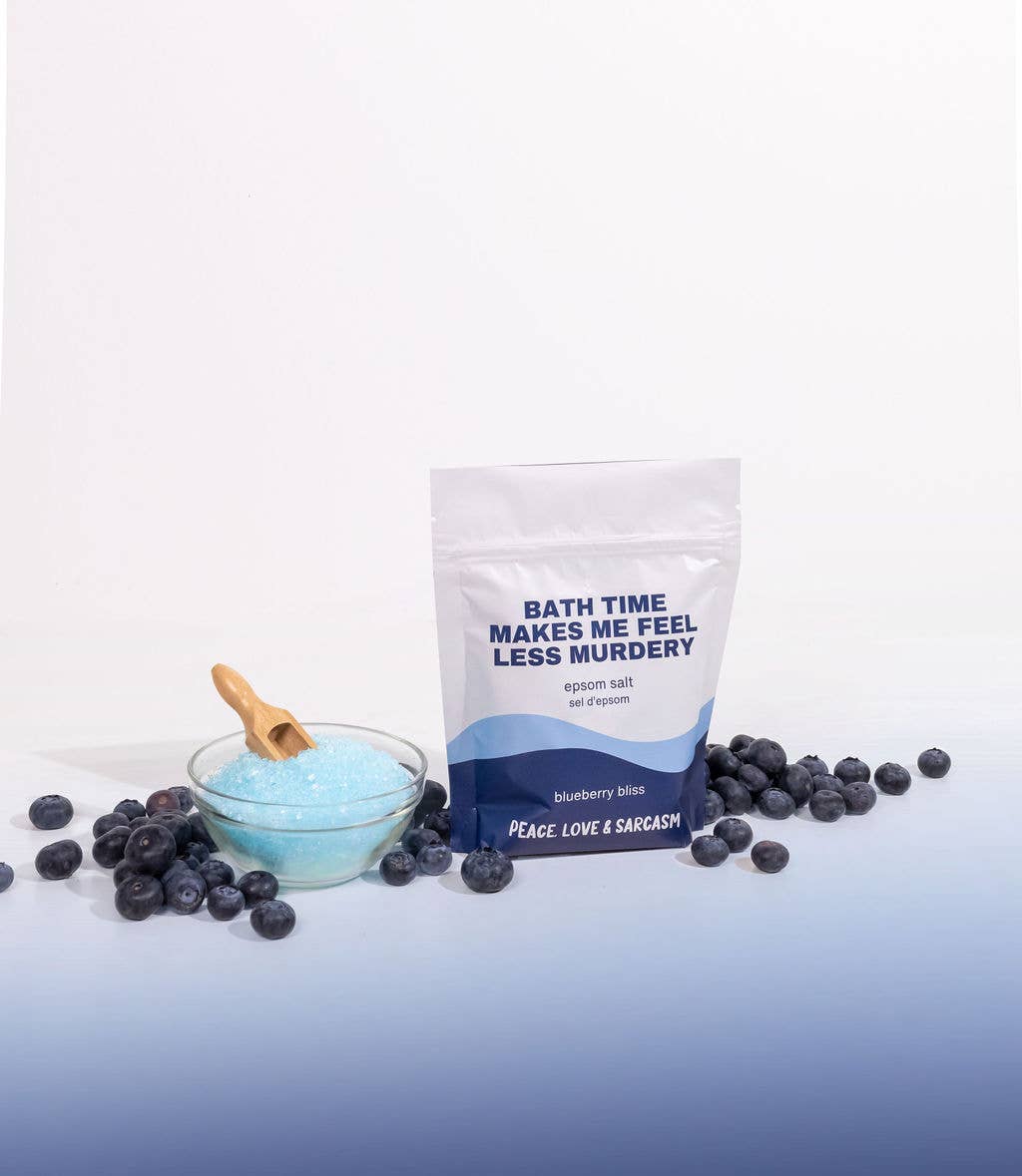 Bath Time Makes Me Feel Less Murdery | Blueberry Bliss Epsom Salt Bath Soak
