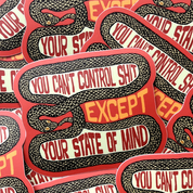 You Can’t Control Shit Snake Sticker