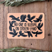 No One Is Illegal On Stolen Land Bird Sticker