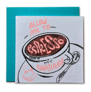 Espresso My Gratitude Risograph Tiny Card