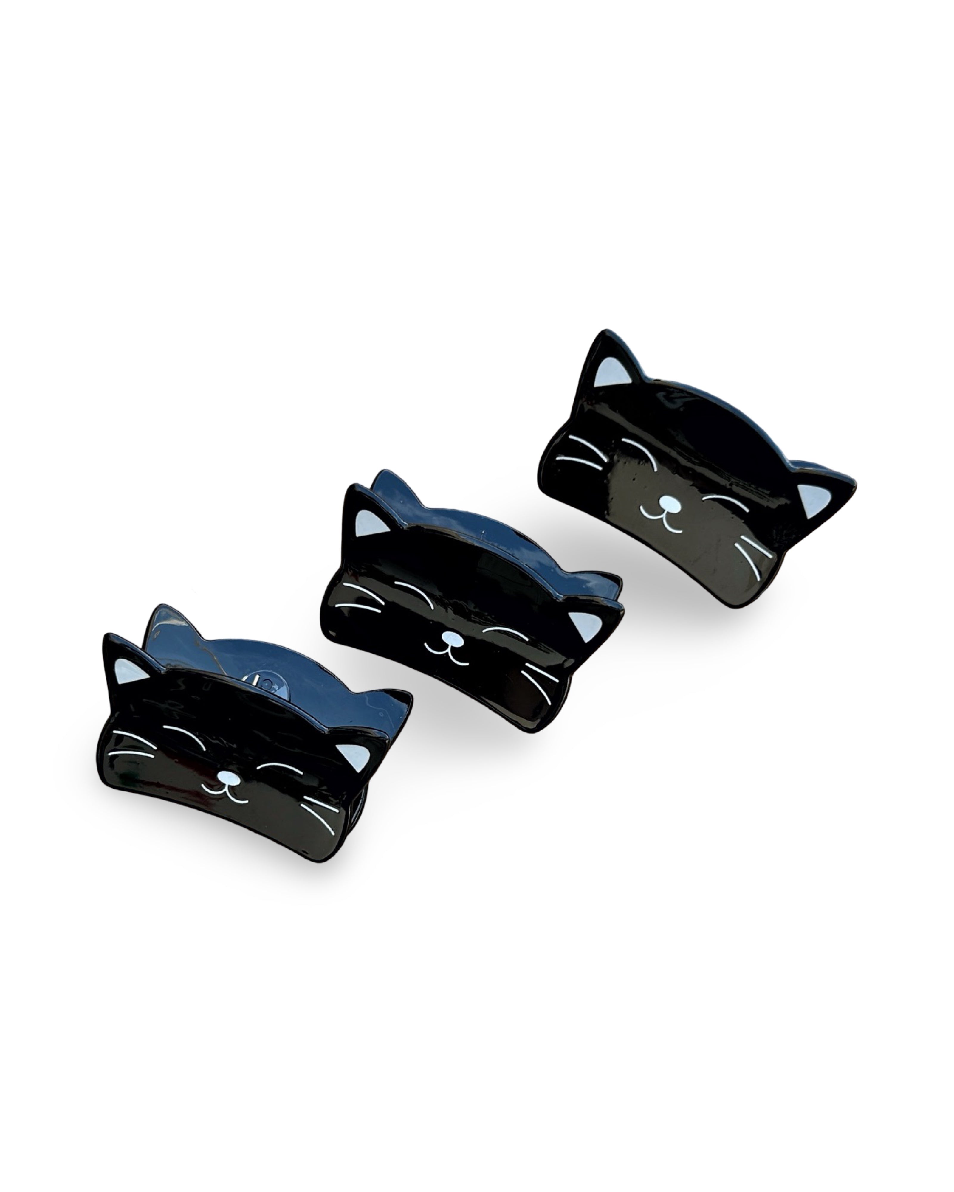 Void Black Cat Hair Claw Clip