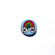 Cloud & Rainbow Inclusive Pronoun Buttons