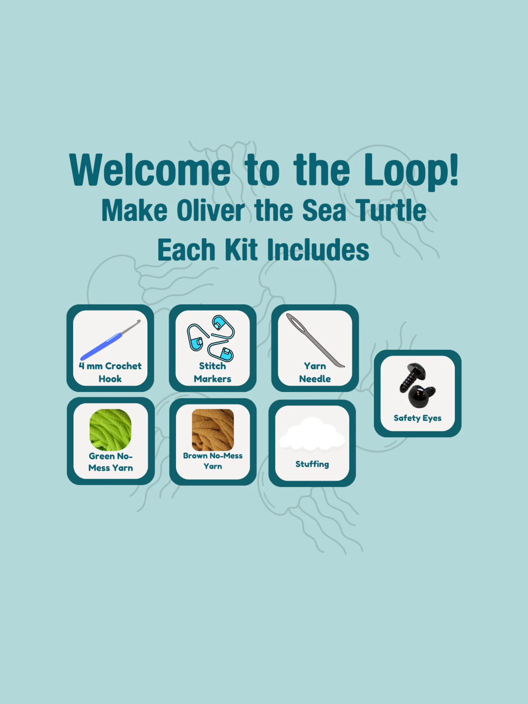 Oliver the Sea Turtle – Confident Beginner Crochet Kit