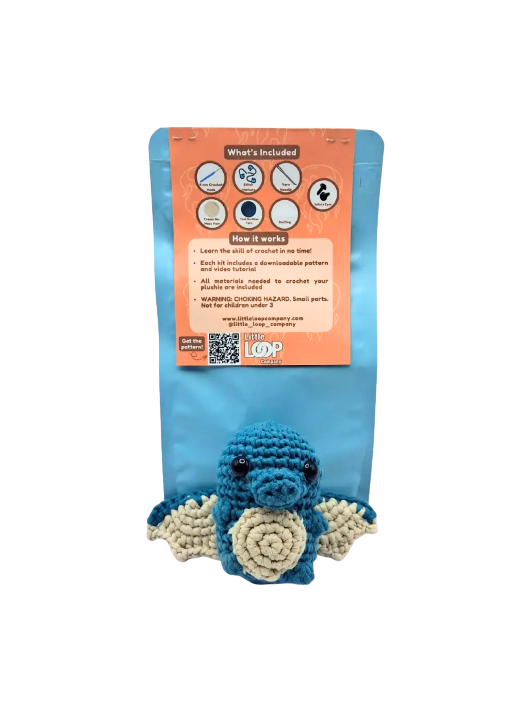 Ember the Dragon – Confident Beginner Crochet Kit