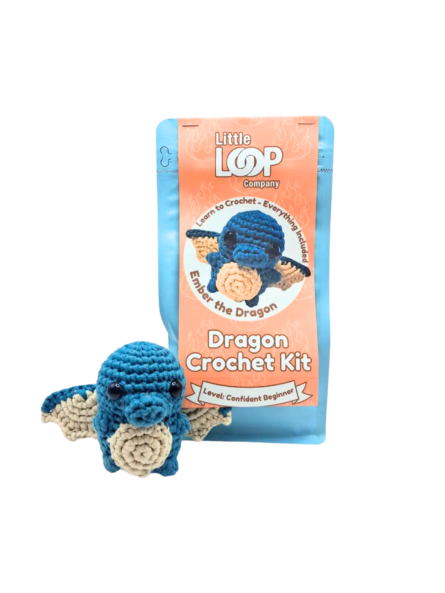 Ember the Dragon – Confident Beginner Crochet Kit