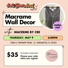  May 9: Macrame Wall Hanging with Macreme by Cre