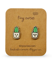 Mini Cerus Cactus Wood Stud Earrings – Dead or Alive Plant Series