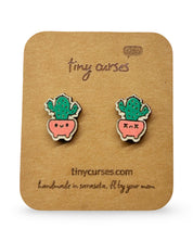 Mini Saguaro Cactus Wood Stud Earrings – Dead or Alive Plant Series