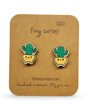 Mini Saguaro Cactus Wood Stud Earrings – Dead or Alive Plant Series
