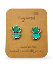 Mini Saguaro Cactus Wood Stud Earrings – Dead or Alive Plant Series