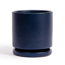  Cylinder Planter Pot with Saucer in Indigo | 4.5 in