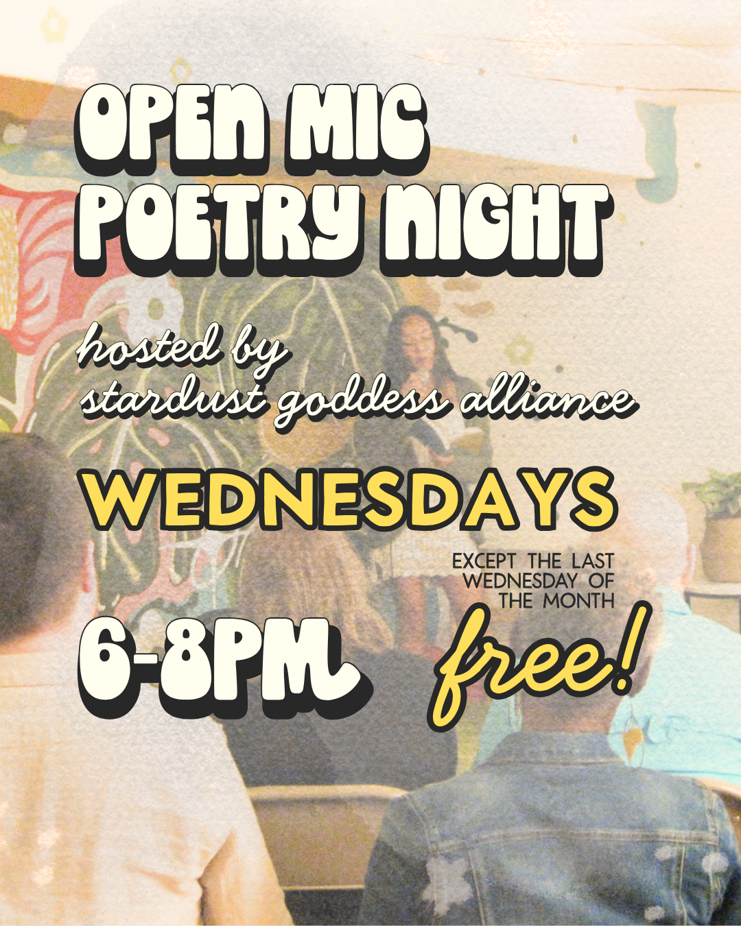 Open Mic Poetry Night at Salt Your Soul: Wednesdays (except last Wed. of the month)
