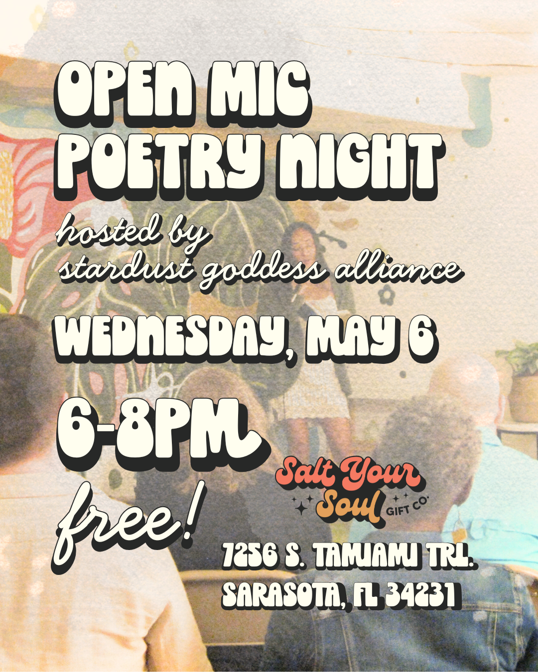 Open Mic Poetry Night at Salt Your Soul: May 6