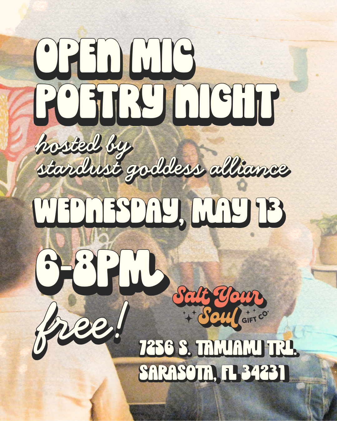 Open Mic Poetry Night at Salt Your Soul: May 13