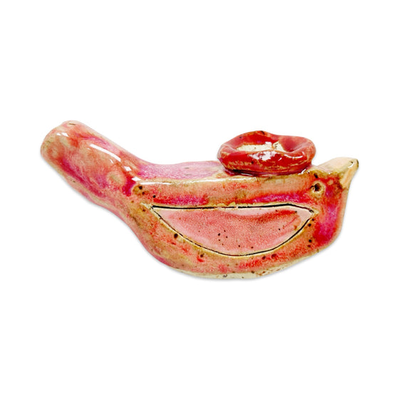 Fly High Dark Pink Ceramic Pipe by Robinina