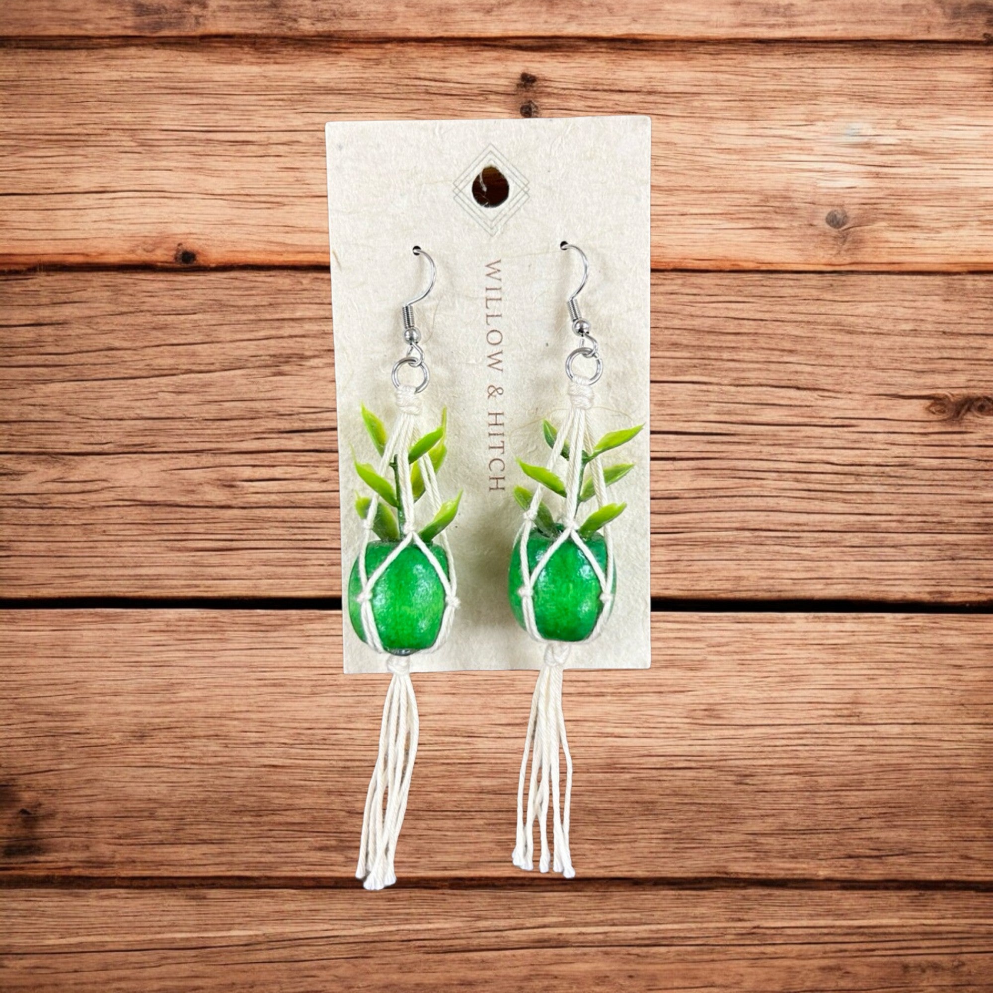 Macrame Plant Earrings