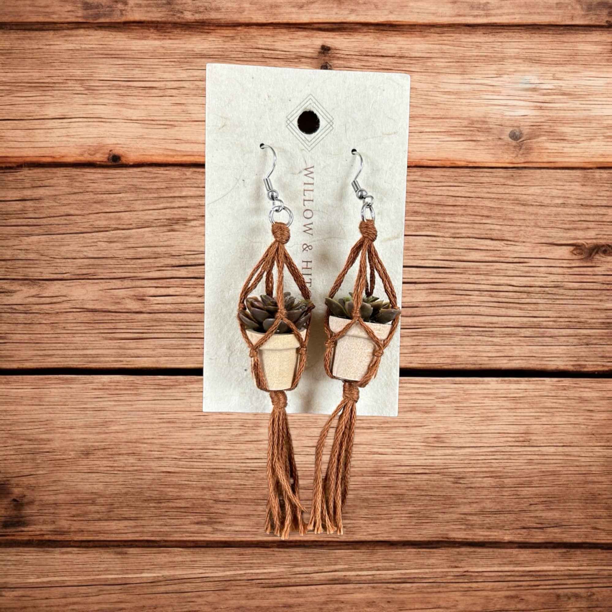 Macrame Plant Earrings