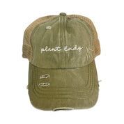 Plant Lady Distressed Ball Cap